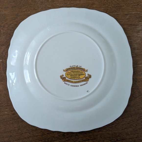 Vintage Alfred Meakin White Crowned Sparrow Plate - Picture 4 of 5